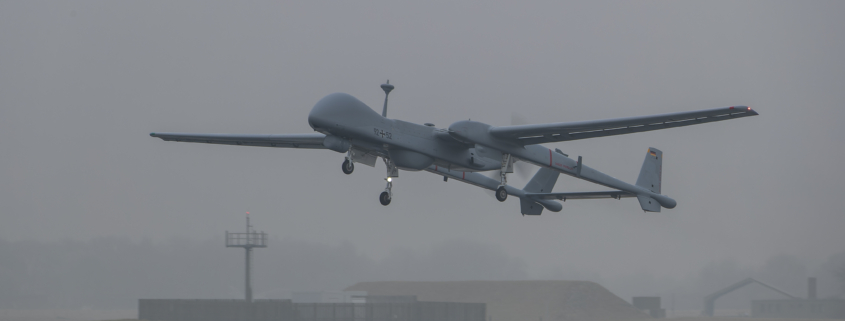 A German Heron TP drone of the German Armed Forces (Bundeswehr) has flown from Schleswig in Germany to Leeuwarden in the Netherlands and back again.